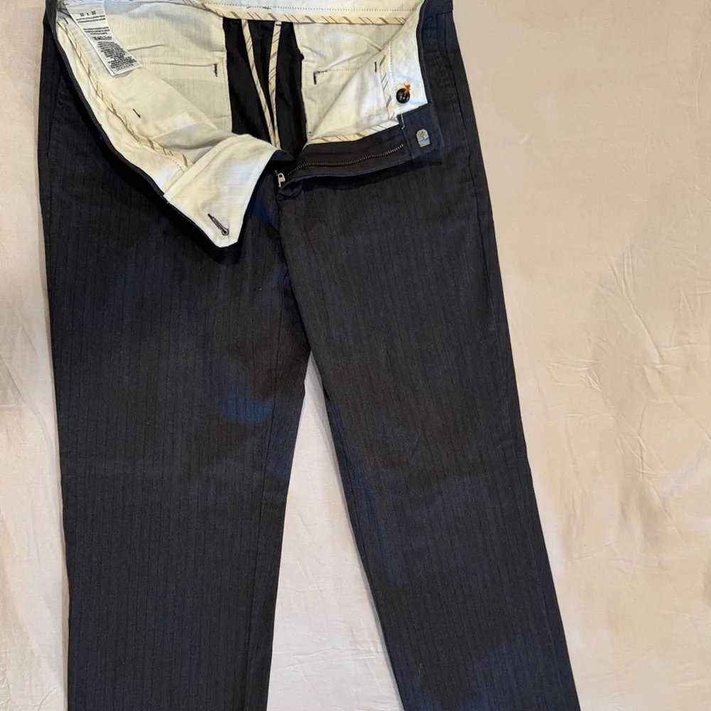 Dockers Men's Charcoal Pinstripe Dress Pants - Picture 3 of 3